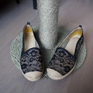 Stuart Weitzman lace espadrilles